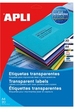 agipa Wetterfeste Etiketten, 63,5 x 38,1 mm, transparent