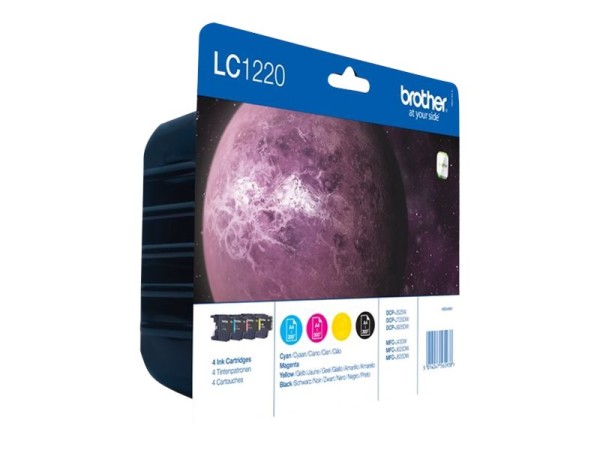 BROTHER LC1220VALBP 4er Pack Schwarz, Gelb, Cyan, Magenta Tintenpatrone LC1220VALBP