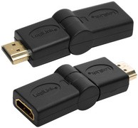 LogiLink Adapter, HDMI Kupplung - HDMI Stecker, 180 Grad