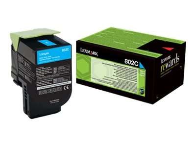 LEXMARK 802C Cyan Tonerpatrone LCCP, LRP 80C20C0