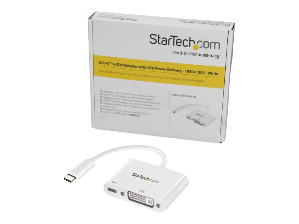 STARTECH.COM USB-C auf DVI Adapter mit USB Stromversorgung -USB Typ C Adapt CDP2DVIUCPW