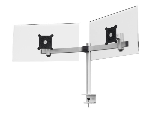 DURABLE Monitorhalterung für 2 Monitore Tischklemme Silber 508523