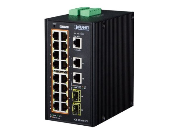 PLANET TECHNOLOGY PLANET TECHNOLOGY 16Port 10/100/1000T PoE Switch
