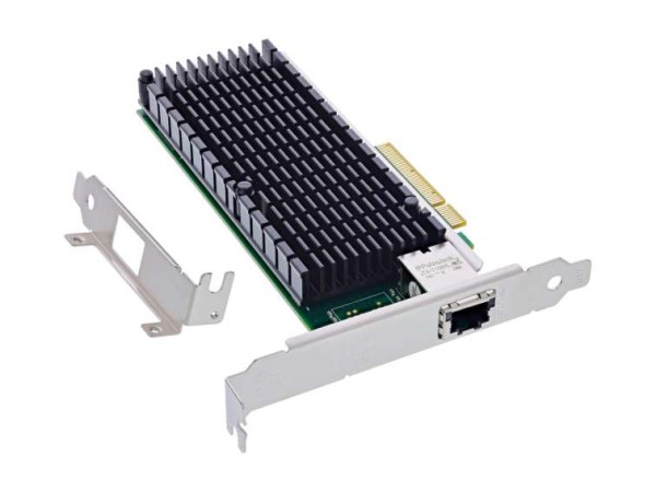 INLINE 10-Gigabit Netzwerkkarte - 1x RJ45 10Gb/s - PCIe x8 - inkl. LP Slotb 51132A