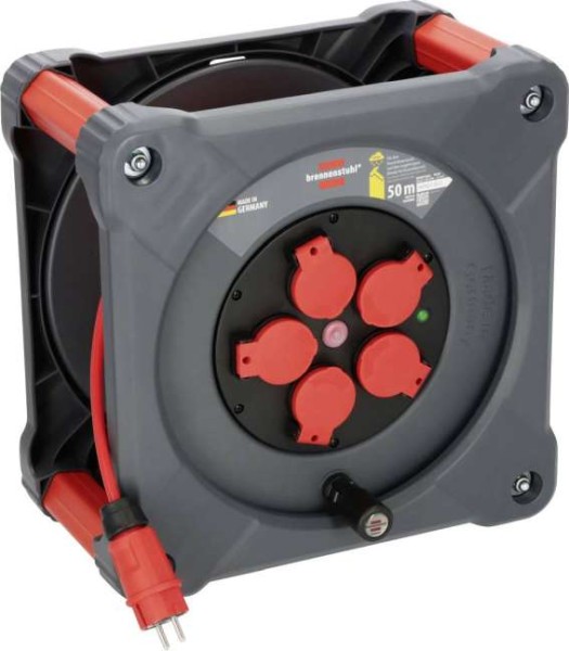 BRENNENSTUHL 9201500210 Kabeltrommel 50 m Rot Schutzkontakt-Stecker 9201500210