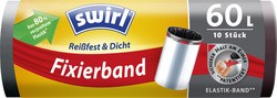 swirl Mülleimerbeutel, mit Fixierband, schwarz, 10 Liter