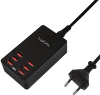 LogiLink USB-Tisch-Ladegerät, 8-Port, 44 Watt, schwarz