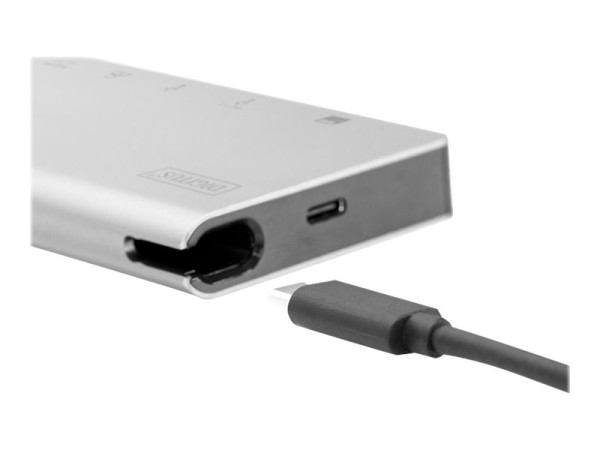 DIGITUS USB Type C Multiport Travel Dock 8 Port 4K HDMI VGA 2x USB-C 2x USB DA-70866