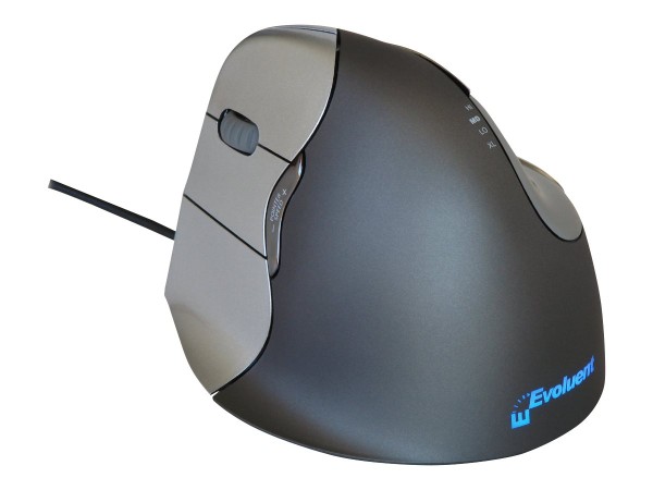 BAKKERELKHUIZEN BAKKERELKHUIZEN Evoluent VerticalMouse 4, für Linkshänder, USB, anthrazit / silber