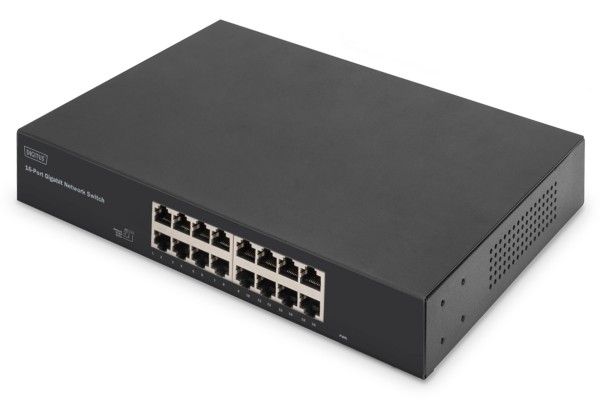 DIGITUS DIGITUS Switch 16-Port Gigabit, 19" unmanaged     schwarz
