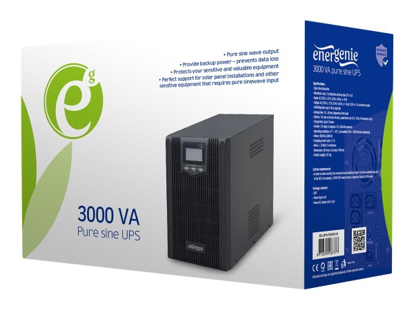 GEMBIRD GEMBIRD USV Gembird mit LED Anzeige, AVR, 3000 VA, Sinussignal    sw
