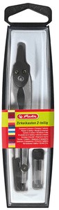 herlitz Zirkelkasten 2-teilig, schwarz