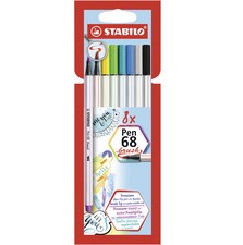 STABILO Pinselstift Pen 68 brush, 24er Karton-Etui