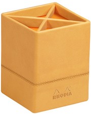 RHODIA Stifteköcher, aus Kunstleder, schwarz