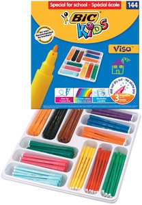 BIC KIDS Fasermaler Visa, 144er Klassenpackung