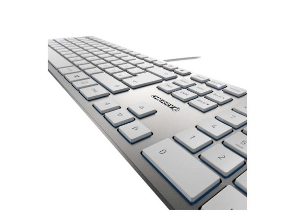 CHERRY KC 6000 Slim Silber USB Belgisches Layout JK-1600BE-1