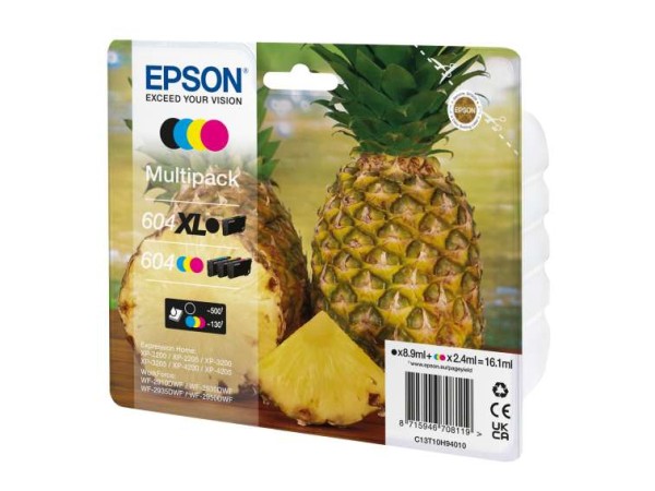 EPSON 604/604XL Multipack - 4er-Pack - XL (schwarz) + Standardkapazität C13T10H94020