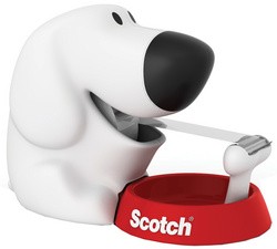 3M Scotch Tischabroller "Dog", in Hundeform, bestückt