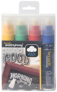 Securit Kreidemarker WATERPROOF LARGE, 4er Etui