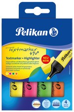 Pelikan Textmarker 490, 4er Etui, farbig sortiert