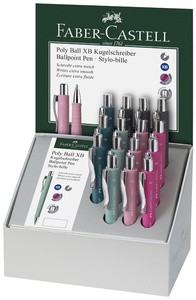 FABER-CASTELL Druckkugelschreiber POLY BALL XB, Display