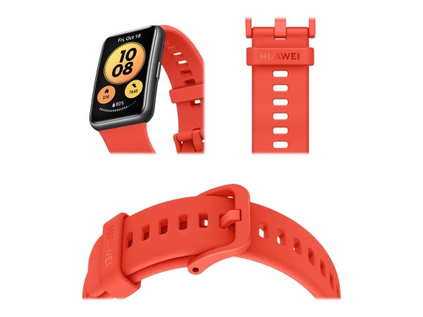 HUAWEI Watch Fit new - Schwarz - intelligente Uhr mit Riemen - Silikon - Po 55027340