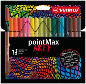STABILO Fasermaler pointMax ARTY, 32er Karton-Etui