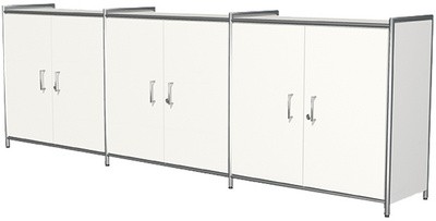 kerkmann Sideboard ARTLINE, 2 Ordnerhöhen, 6 Türen, weiß