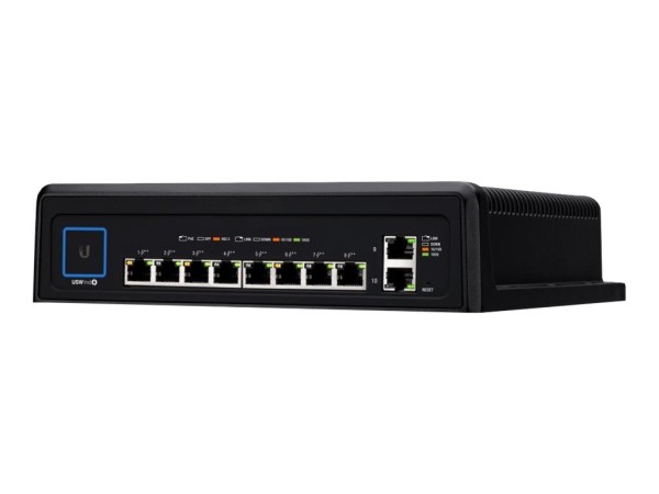 UBIQUITI NETWORKS Ubiquiti USW-Industrial 10*RJ45 8*PoE++ 802.3bt 430W fanl USW-INDUSTRIAL