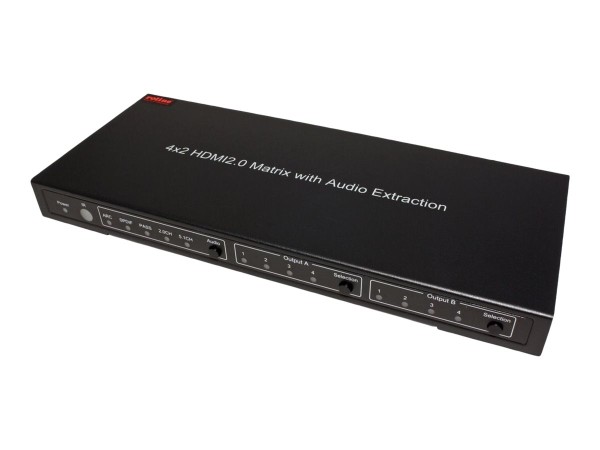 ROLINE 4K HDMI Matrix Switch 4 x 2 mit Fernbedienung 14.01.3579