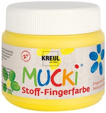 KREUL Stoff-Fingerfarbe "MUCKI", gelb, 150 ml