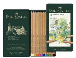 FABER-CASTELL Buntstifte PITT PASTELL, 12er Metalletui