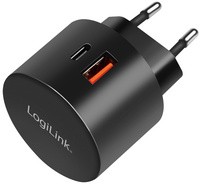 LogiLink USB-Steckdosenadapter, 2x USB, schwarz, 20 Watt