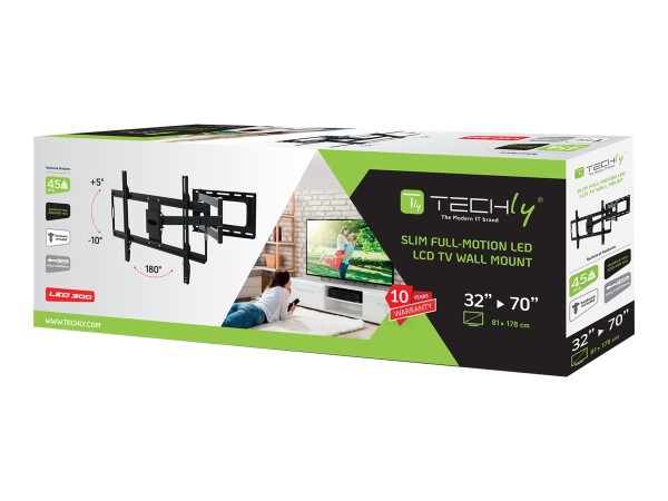 TECHLY TECHLY TV Wandhalterung 32-70", Slim, schwarz