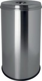 helit Edelstahl-Papierkorb "the guardian", 50 Liter, silber