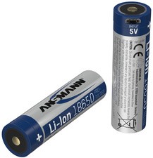 ANSMANN Li-Ion Akku 18650 mit Micro-USB Kupplung, 2.600 mAh