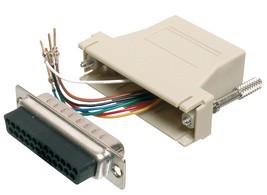 DIGITUS RS 232 Adapter, 25 Pol SUB-D Stecker - RJ45 Kupplung