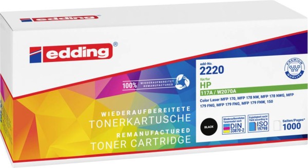 EDDING EDDING Toner ersetzt HP 117A Kompatibel Schwarz EDD-2220 18-2220 - Kompatibel - Tonerei