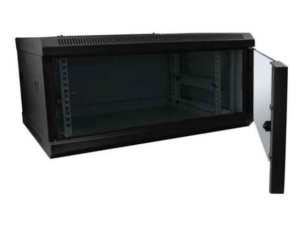 ALLNET 19""Wandgehäuse, 4HE, 1-teilig, T450mm, Schwarz, SMC-Serie, ALL-SMC6404SCHWARZ