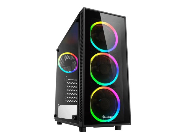 SHARKOON TG4 ATX Midi Tower schwarz / RGB 4044951026685