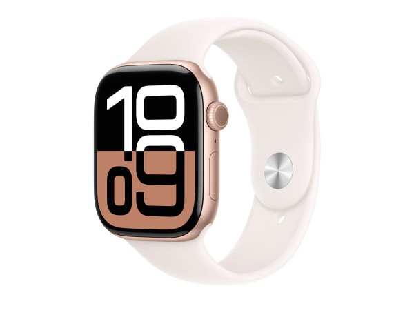 APPLE Watch Series 10 GPS 46mm Rose Gold Aluminium Case with Light Blush Sp MWWU3QF/A