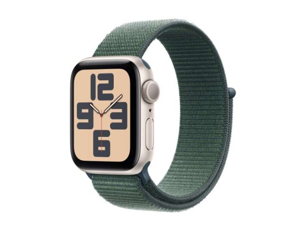 APPLE Watch SE GPS 40mm Starlight Aluminium Case with Lake Green Sport Loop MXEH3QF/A
