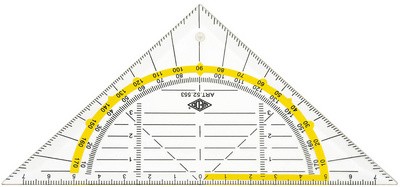 WEDO Geodreieck, flexibel, Hypotenuse 160 mm, transparent