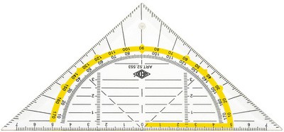 WEDO Geodreieck, flexibel, Hypotenuse 160 mm, transparent