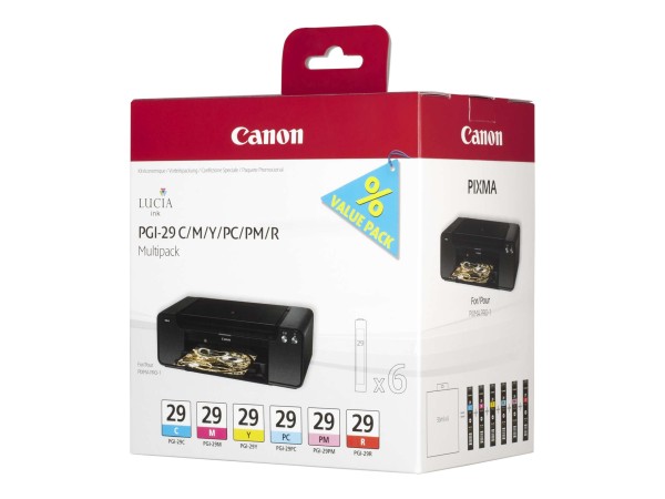 CANON PGI 29 CMY/PC/PM/R Multipack Gelb, Cyan, Magenta, Rot, Photo Cyan, Ph 4873B005