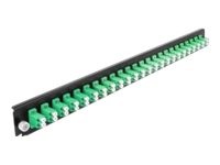 DELOCK DELOCK 19 Zoll Spleißbox Frontblende 24 Port LC Duplex grün