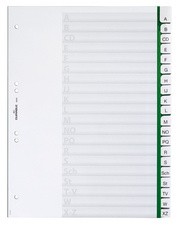 DURABLE Kunststoff-Register, PP, Stärke: 0,12 mm, 20-teilig