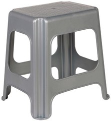 keeeper Maxi-Hocker "max", aus PP, silber