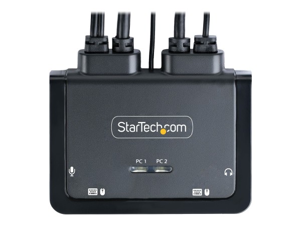 STARTECH.COM 2-Port Hybrid USB-C HDMI Kabel KVM-Switch 4K 60Hz Mini KVM mit C2-H46-UAC-CBL-KVM
