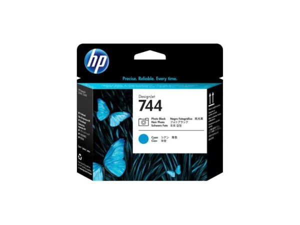 HP 744 Cyan, Photo schwarz Druckkopf F9J86A